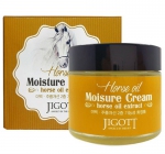 Jigott Horse Oil Moisture Cream/ Увлажняющий крем для лица с экстрактом лошадиного масла 70мл - Магазин японской и корейской косметики, бытовой химии - Мандарин