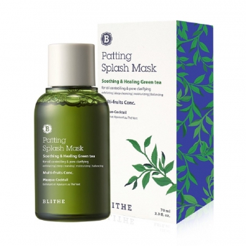 Blithe Patting Splash Mask Soothing and Healing Green Tea Сплэш маска для восстановления, 70 мл - Магазин японской и корейской косметики, бытовой химии - Мандарин