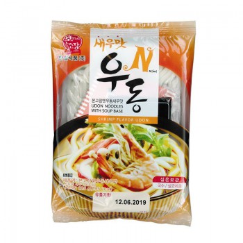 Bon Go Jang N Shrimp Flavor Udon Удон со вкусом креветки, 225 г - Магазин японской и корейской косметики, бытовой химии - Мандарин