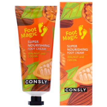 Consly Super Nourishing Foot Cream Walnut and Cocoa Крем для ног суперпитательный c экстрактами какао и грецкого ореха, 100 мл - Магазин японской и корейской косметики, бытовой химии - Мандарин
