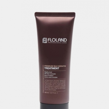 Floland Premium Silk Keratin Treatment Восстанавливающая маска-бальзам для волос с кератином, 150 мл - Магазин японской и корейской косметики, бытовой химии - Мандарин