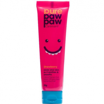 Pure Paw Paw Strawberry Lip Ointment Восстанавливающий бальзам для губ с ароматом клубничного смузи, 25 г - Магазин японской и корейской косметики, бытовой химии - Мандарин