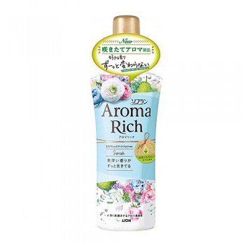 LION Aroma Rich Кондиционер для белья "Sarah" с богатым ароматом цветов, груши и бергамота, 520 мл - Магазин японской и корейской косметики, бытовой химии - Мандарин